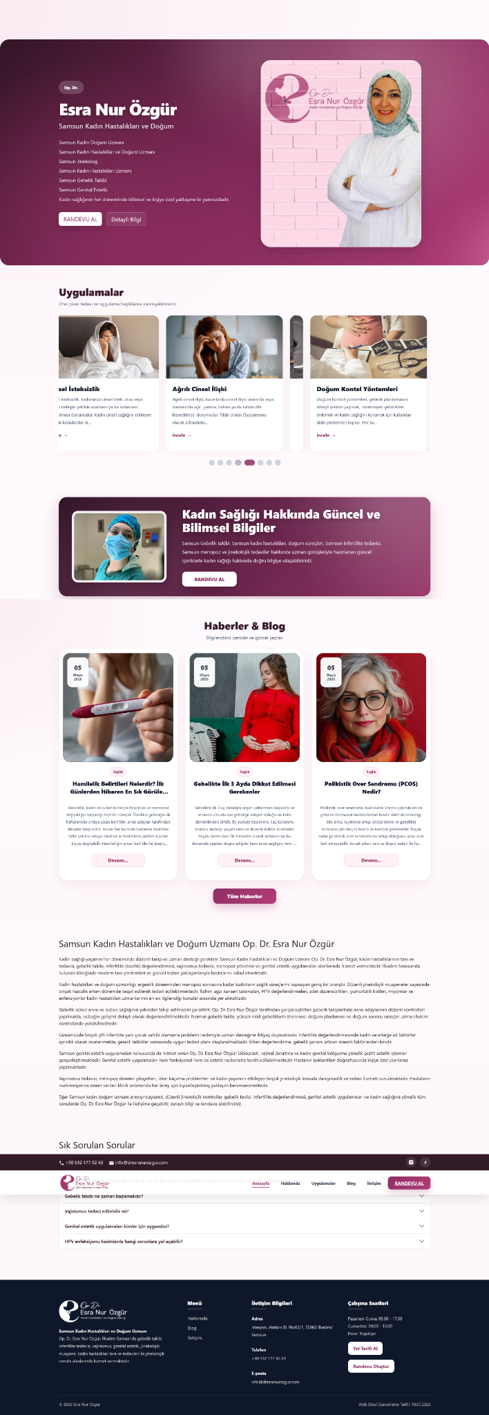 Kadın doğum doktor web sitesi