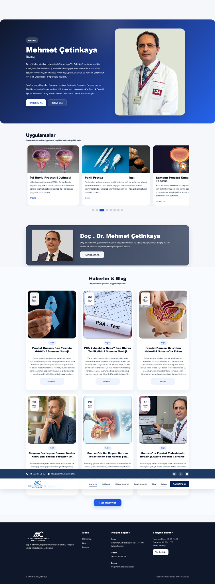 Üroloji doktor web sitesi