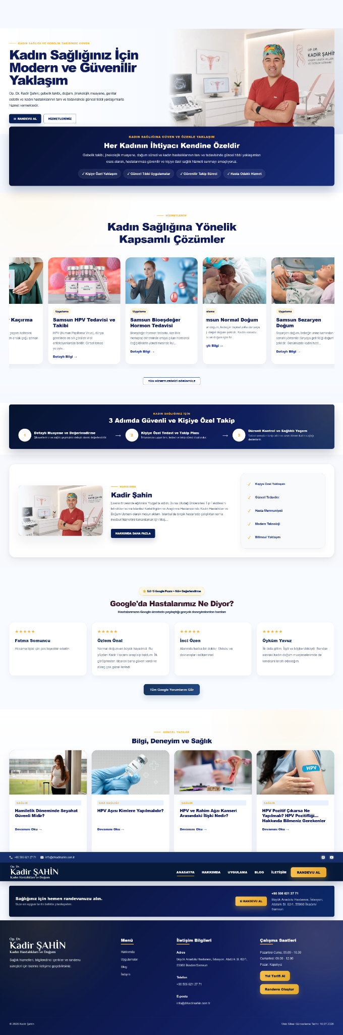 Organizasyon sektörü web sitesi örneği